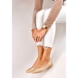 Ženske zlatne sjajne balerinke zlatni 2