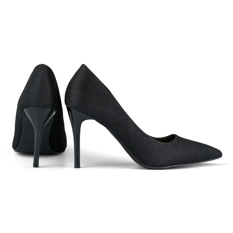 Elegantne crne štikle s laganim šljokicama crna 2