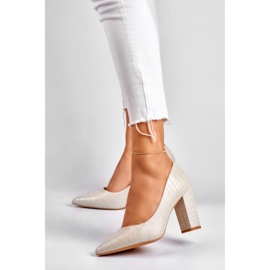 Svijetle salonke na stupu od eko kože siva 2