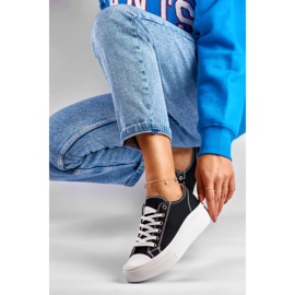 Crne tenisice na nisku platformu crna 1