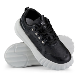 Crne ženske sportske cipele s bijelim potplatom crna 1