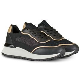 Ženske crne sjajne tenisice crno 2