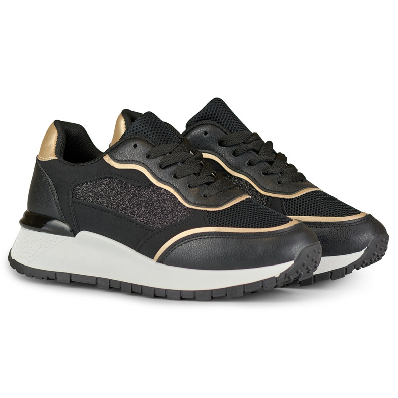 Ženske crne sjajne tenisice crna 2