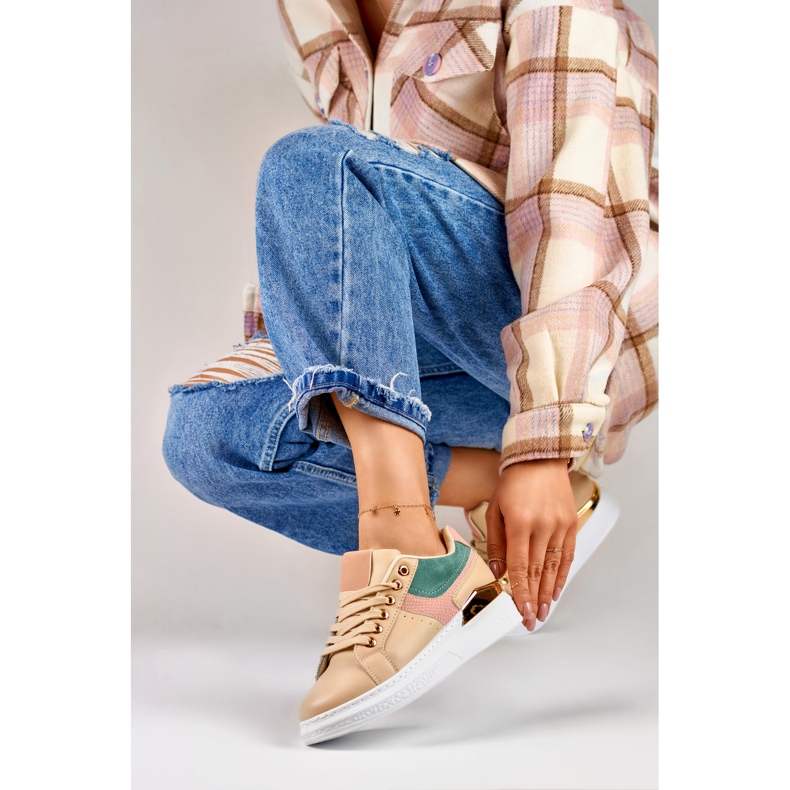 Ženske tenisice na Eliza platformu bež 1