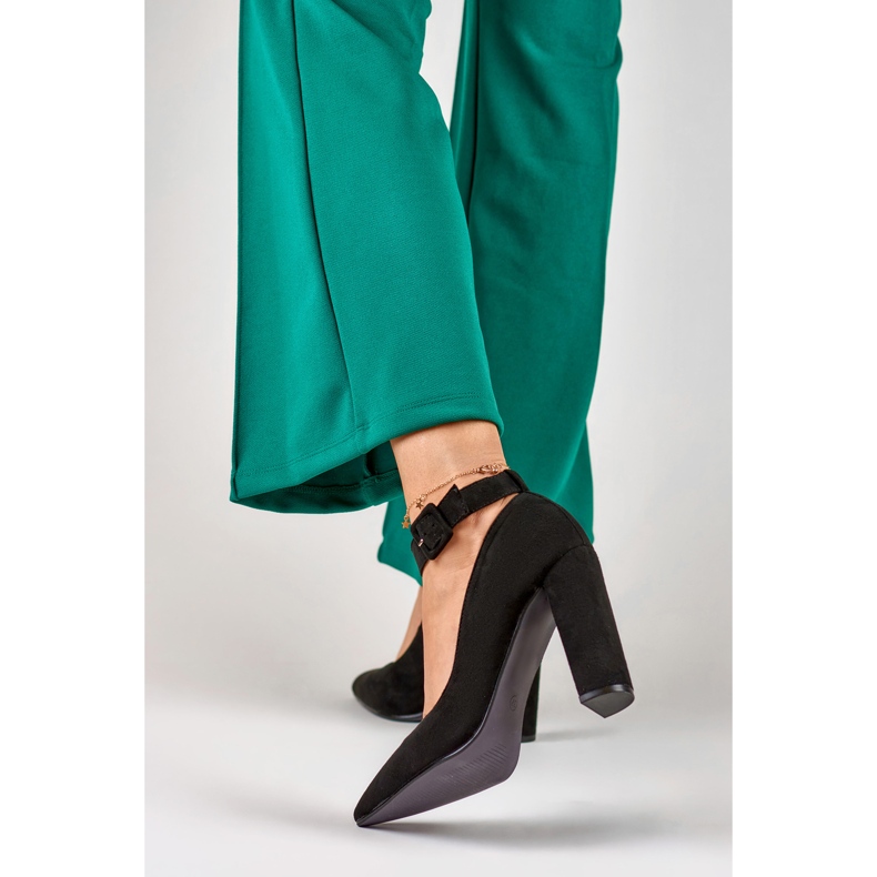 Ženske crne cipele s kopčanjem na gležnju crna 2