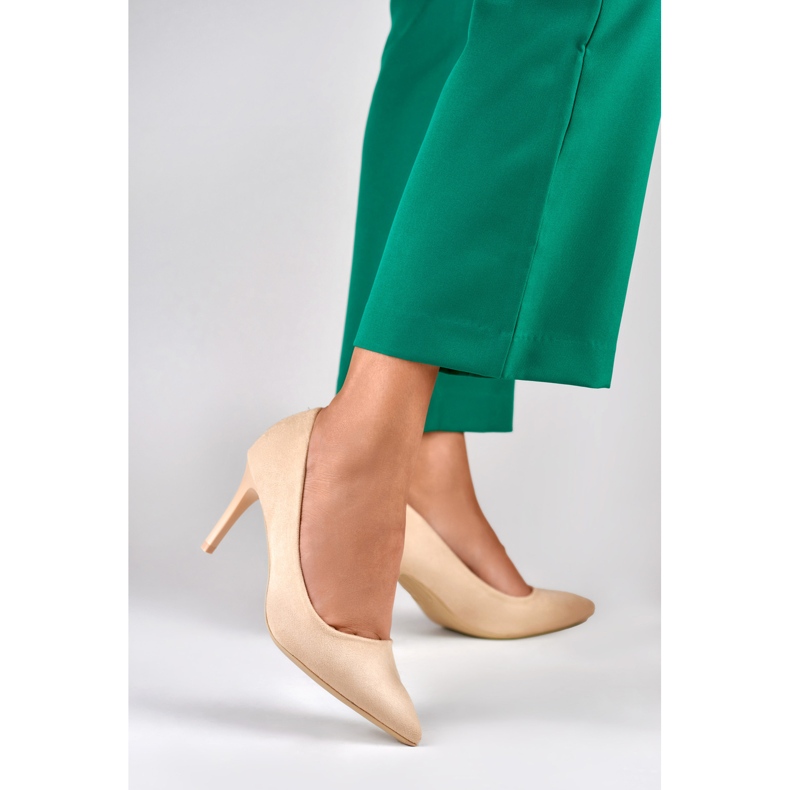 Bež klasične antilop visoke pete 2