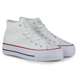 Ženske bijele tenisice iznad gležnja bijela 1