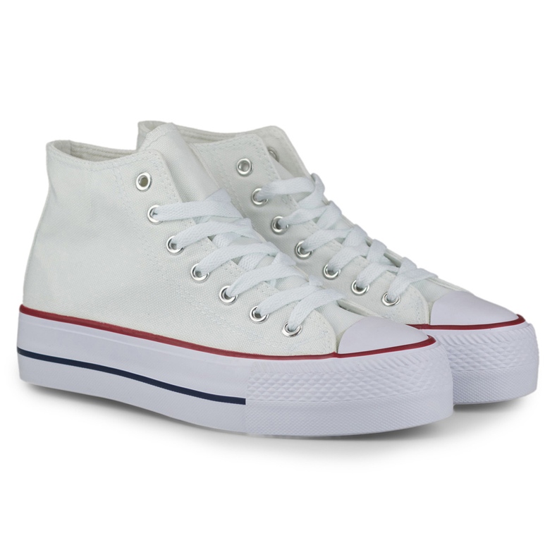 Ženske bijele tenisice iznad gležnja bijela 1