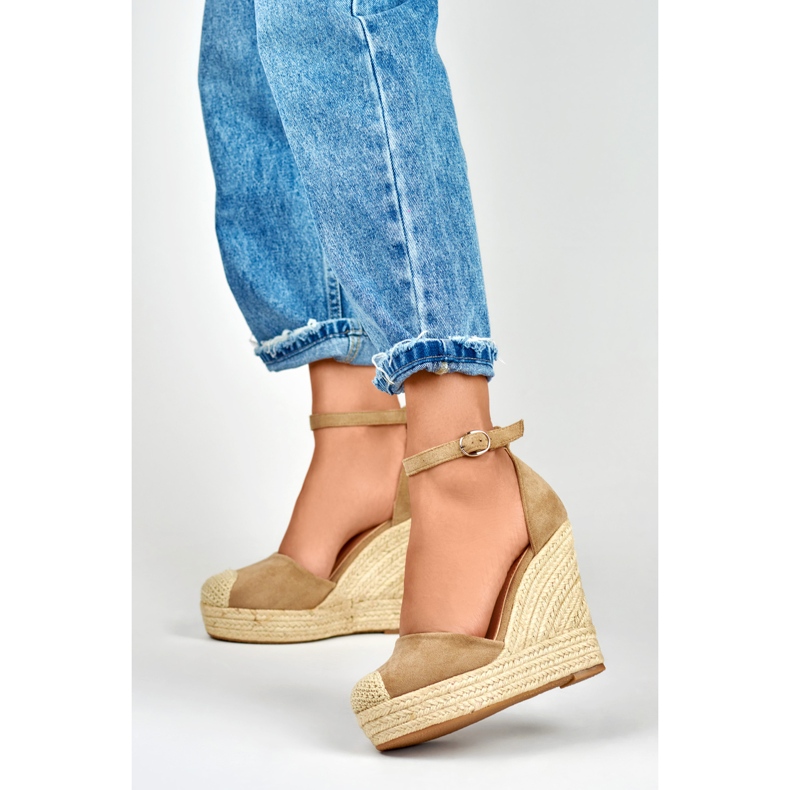 Ženske tamnobež wedge espadrile 2