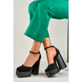 Crne Libby sandale na visoku petu crno 1