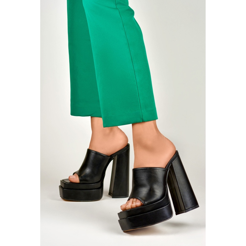 Evelyn crne tobogane s visokom petom crna 2