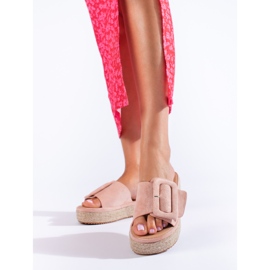 Shelovet espadrile od brušene kože ružičasta 1
