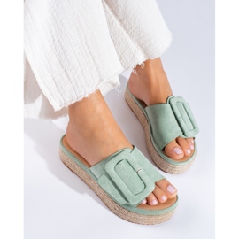 Mint antilop espadrile na platformi Shelovet zelena 1
