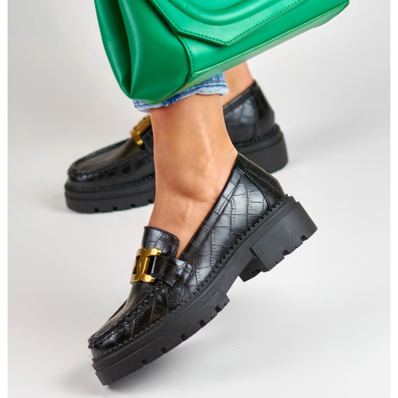 La.Fi Crne mokasine na platformu crna 1