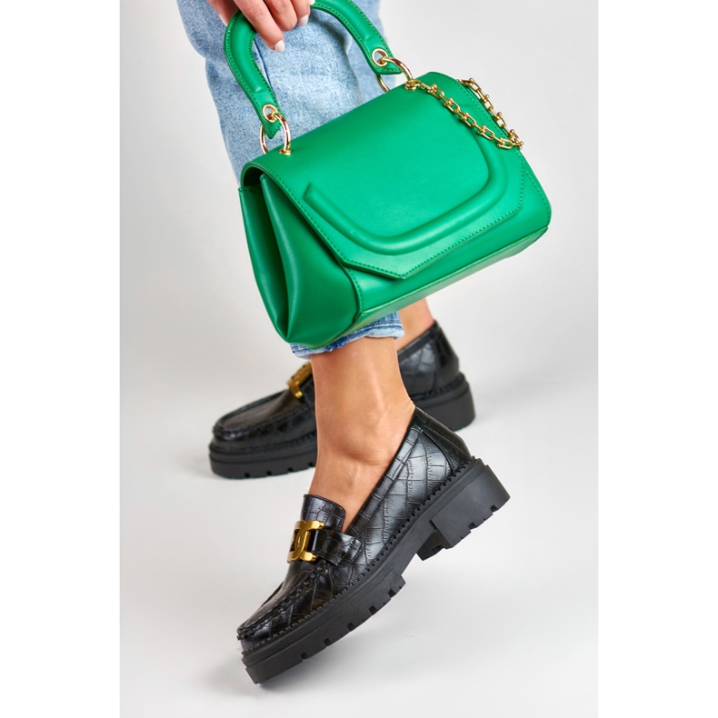 La.Fi Crne mokasine na platformu crno 2