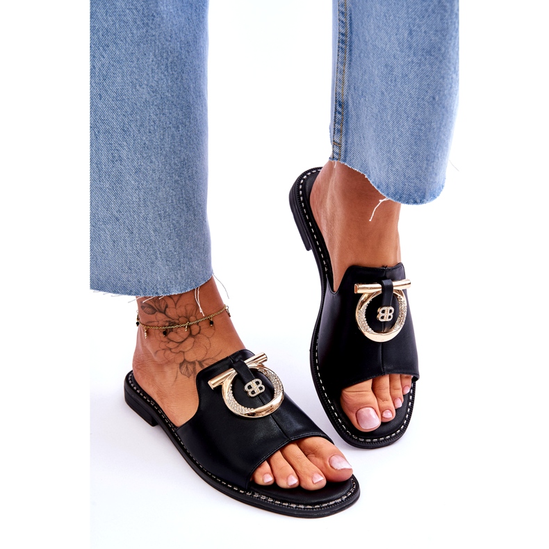 Kožne papuče Udobne cipele S.Barski KV-2775-32 crna crno 4