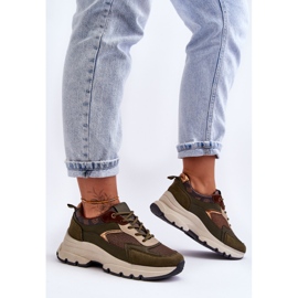 PM1 Sportske cipele na vezanje na zelenoj platformi za bijeg zelena 1