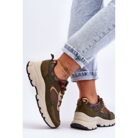 PM1 Sportske cipele na vezanje na zelenoj platformi za bijeg zelena 2