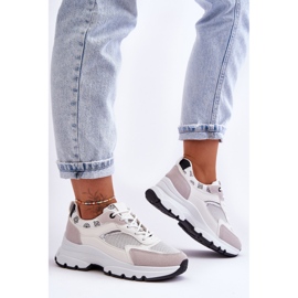 PM1 Sportske cipele na vezanje na bijeloj platformi za bijeg bijela 2