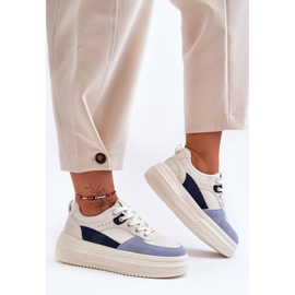 FJ1 Ženska sportska obuća na masivnoj platformi bijela i plava Gemma 1