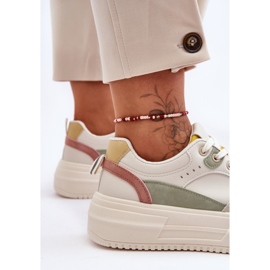 FJ1 Ženska sportska obuća na masivnoj platformi Raznobojna Gemma bijela 2