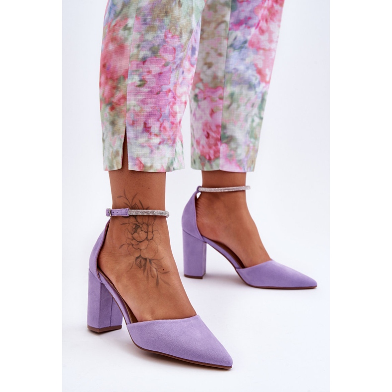 Antilop cipele s ljubičastim dijamantom od kubnog cirkonija ljubičasta 1