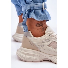 FG2 Moderne ženske mrežaste sportske cipele Bež Venice 2