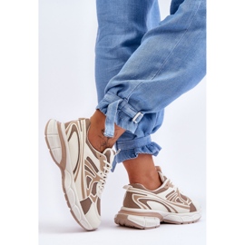 FG2 Ženske sportske cipele na vezanje Bež Emare 2