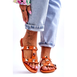 Ženski okret -Flops s velikim nosačima narančama narančasta 1