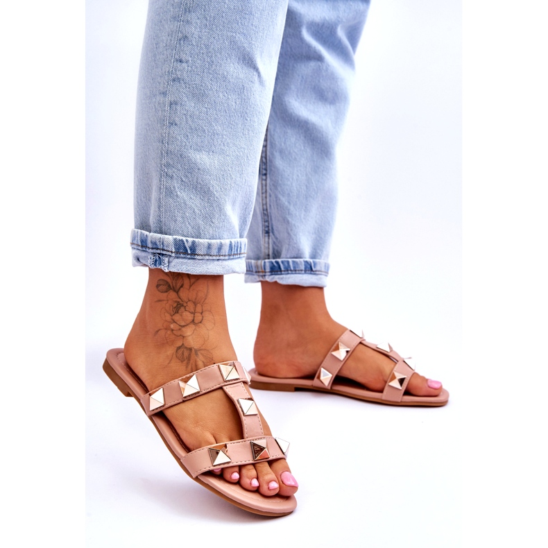 Ženske papuče s velikim golim klipovima ružičasta 2