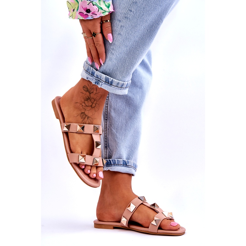 Ženske papuče s velikim golim klipovima ružičasta 4