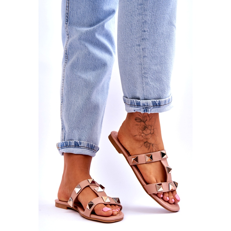 Ženske papuče s velikim golim klipovima ružičasta 5