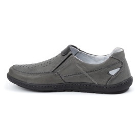 Olivier Sive muške kožne mokasine za ljeto 602 siva 1