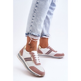 Kožna sportska obuća S.Barski AL21575 bijela i ružičasta 1