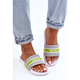 Lagane pjenaste papuče Big Star JJ274647 Bijelo-sive siva 1