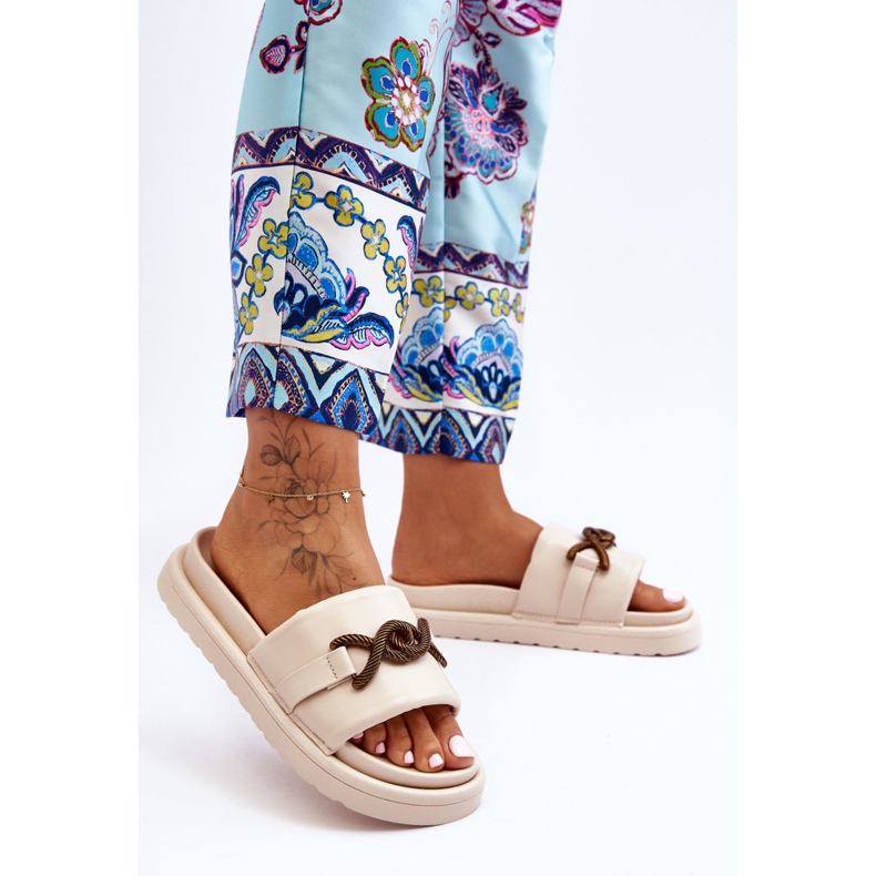 Ženske sandale s Verso bež boje 2