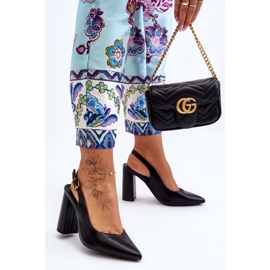 Klasične Peep Toe Pumps Black My Love crna 1