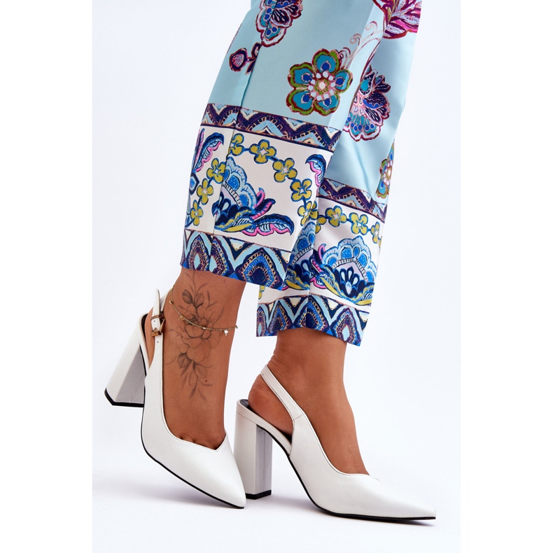 Klasične Peep Toe Pumps White My Love bijela 2