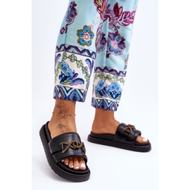 Ženske sandale s ukrasom Black Verso crno 1