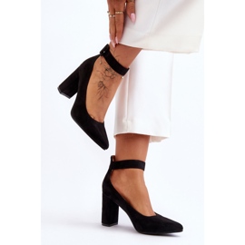 Elegantne cipele od brušene kože crne Gloria crna 2