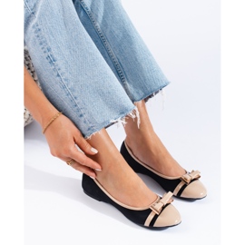 Ženske balerinke s mašnom Shelovet crne crna 1