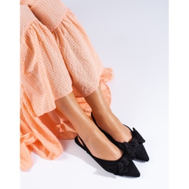 Crne balerinke od antilopa s mašnom iz Sheloveta crno 1