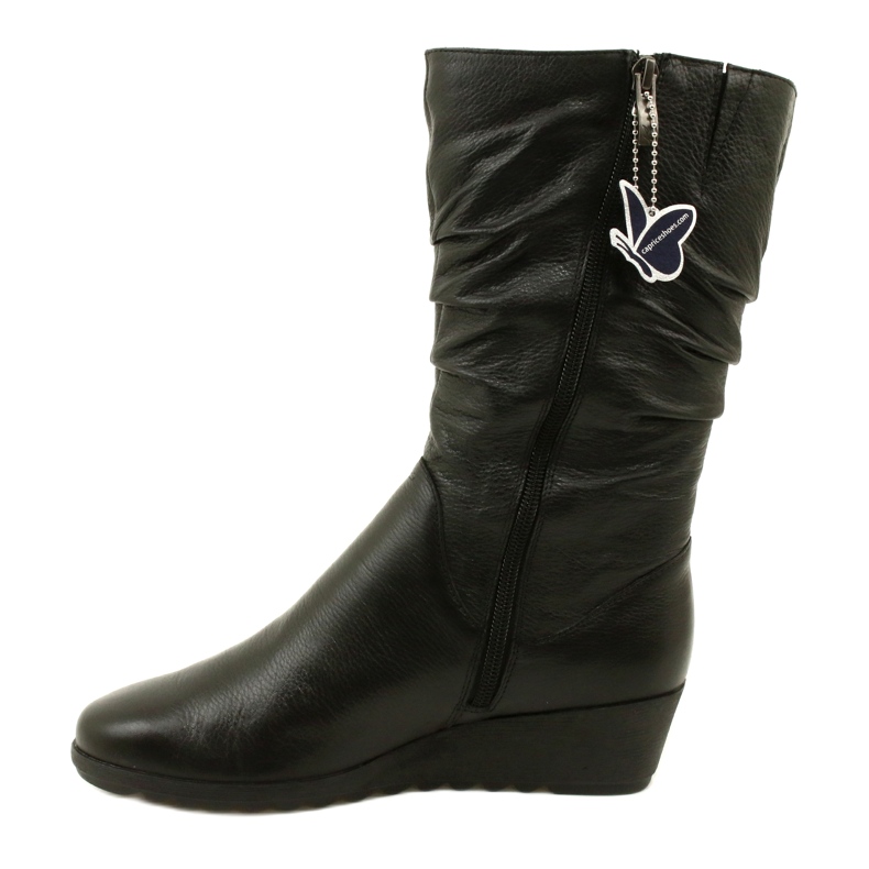 Caprice Walking On Air kratke čizme na wedge 25417-41 022 crne crno 1