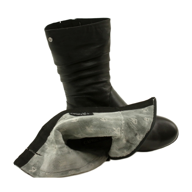 Caprice Walking On Air kratke čizme na wedge 25417-41 022 crne crno 5