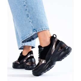 Ženske crne kožne tenisice Shelovet crna 2