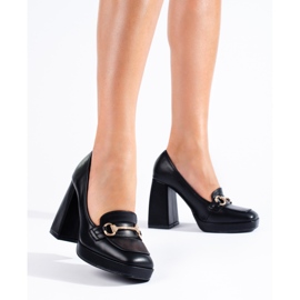 Shelovet crne cipele s blok petom crna 1