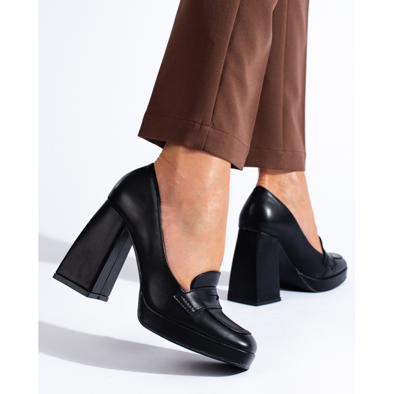 Shelovet crne čizme s debelim blokom crna 1