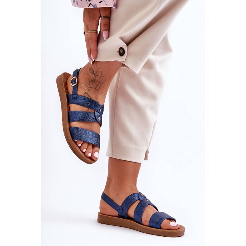 PG1 Ženske svjetlucave sandale Blue Catalia plava 2