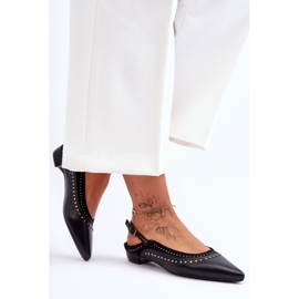 PG1 Kožne balerinke s nitnama crne Laroshe crno 2