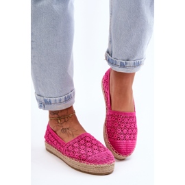 PG1 Ženske ažur espadrile Pink One Lover ružičasta 1